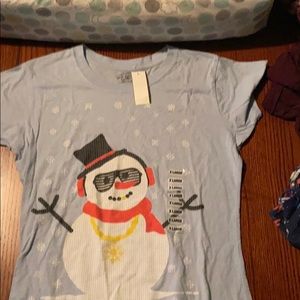 snowman shirt brand new